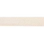 30 mm Cotton Herringbone Ribbon, Ecru - Ribes y Casals