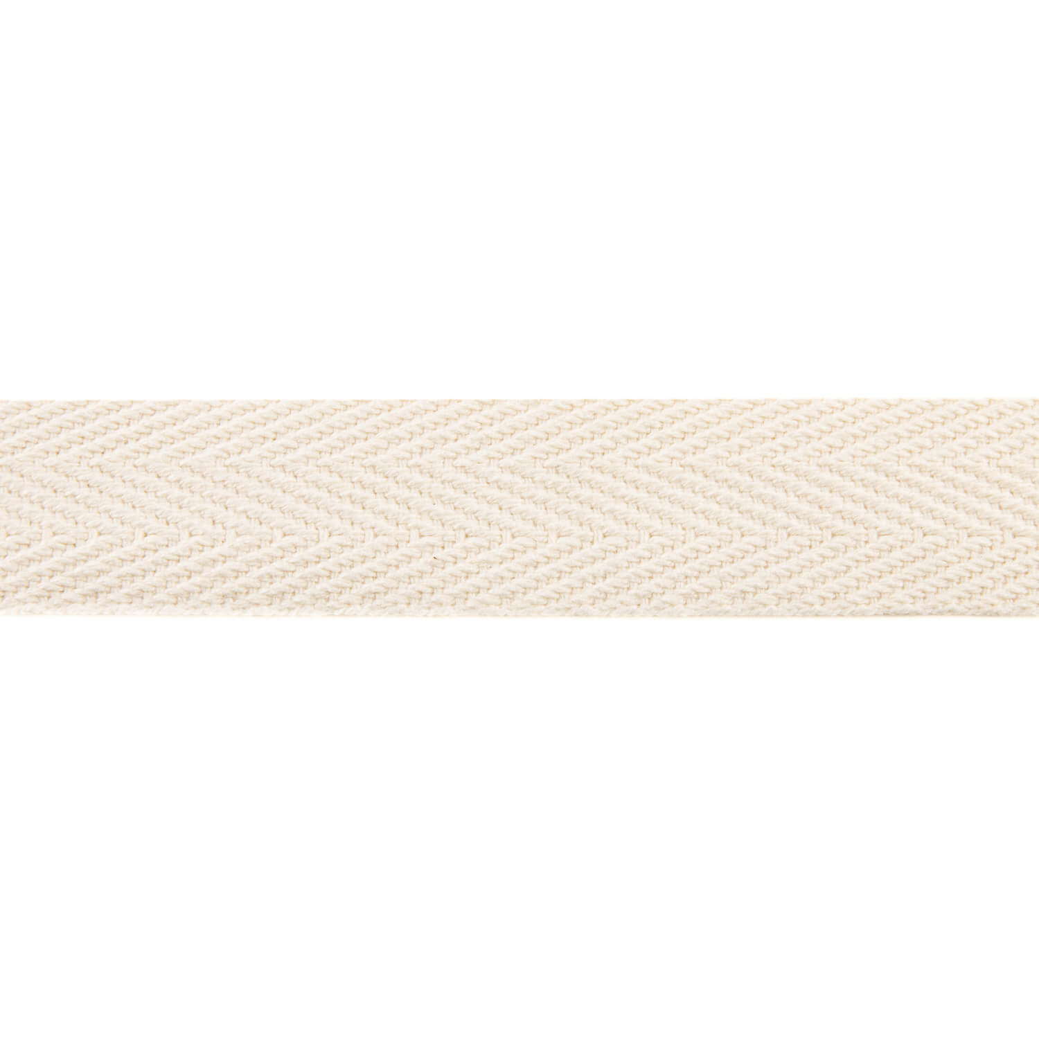 30 mm Cotton Herringbone Ribbon, Ecru - Ribes y Casals