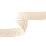 30 mm Cotton Herringbone Ribbon, Ecru - Ribes y Casals