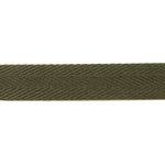 30 mm Khaki Green Cotton Herringbone Ribbon - Ribes y Casals
