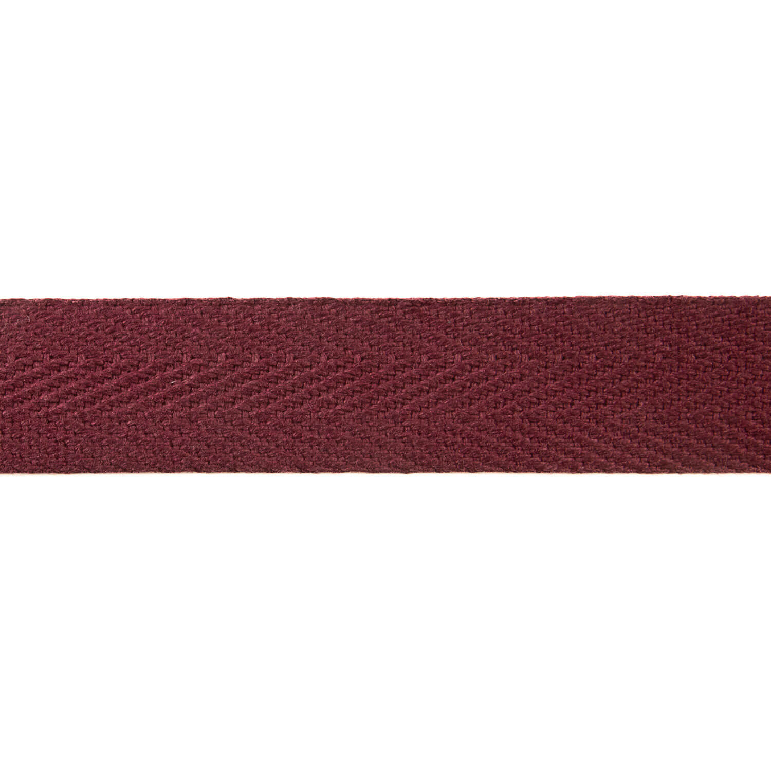 30 mm Maroon Cotton Herringbone Ribbon - Ribes y Casals