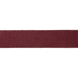 30 mm Maroon Cotton Herringbone Ribbon - Ribes y Casals