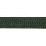 30 mm Green Cotton Herringbone Ribbon - Ribes y Casals