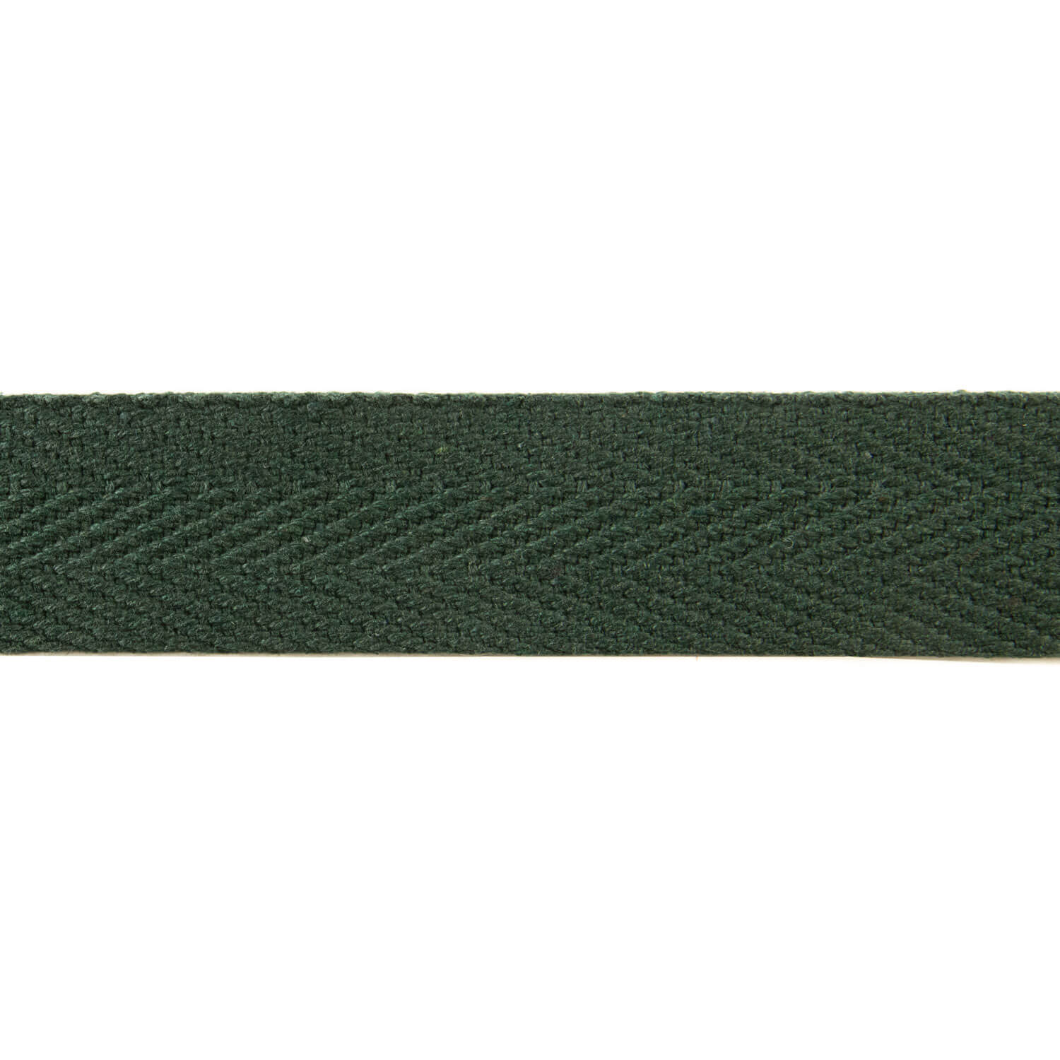 30 mm Green Cotton Herringbone Ribbon - Ribes y Casals