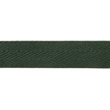 30 mm Green Cotton Herringbone Ribbon - Ribes y Casals