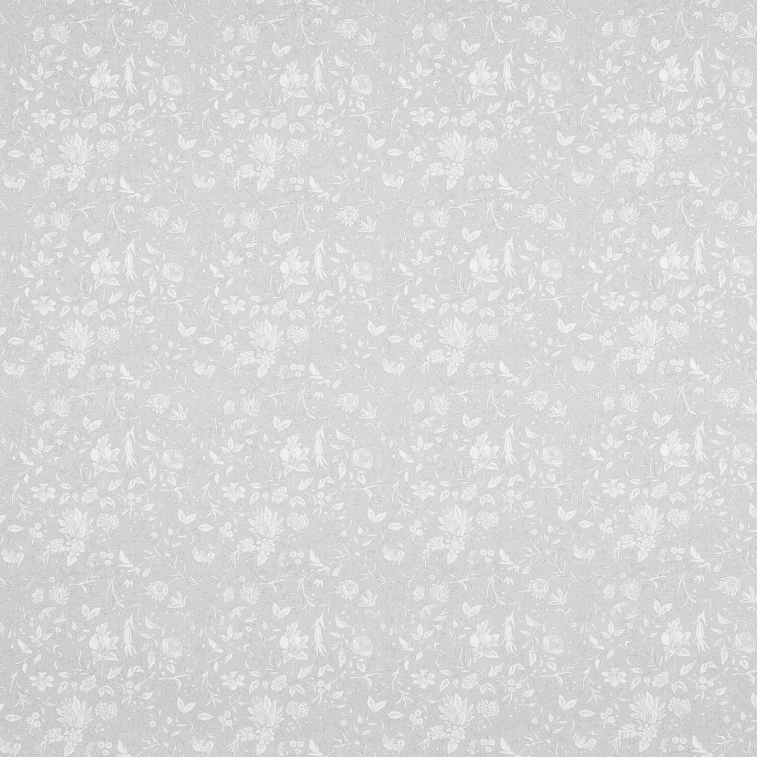 Block Flowers grey printed percale - Ribes y Casals