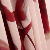 Red Watercolour Floral Print Viscose Satin - Ribes y Casals