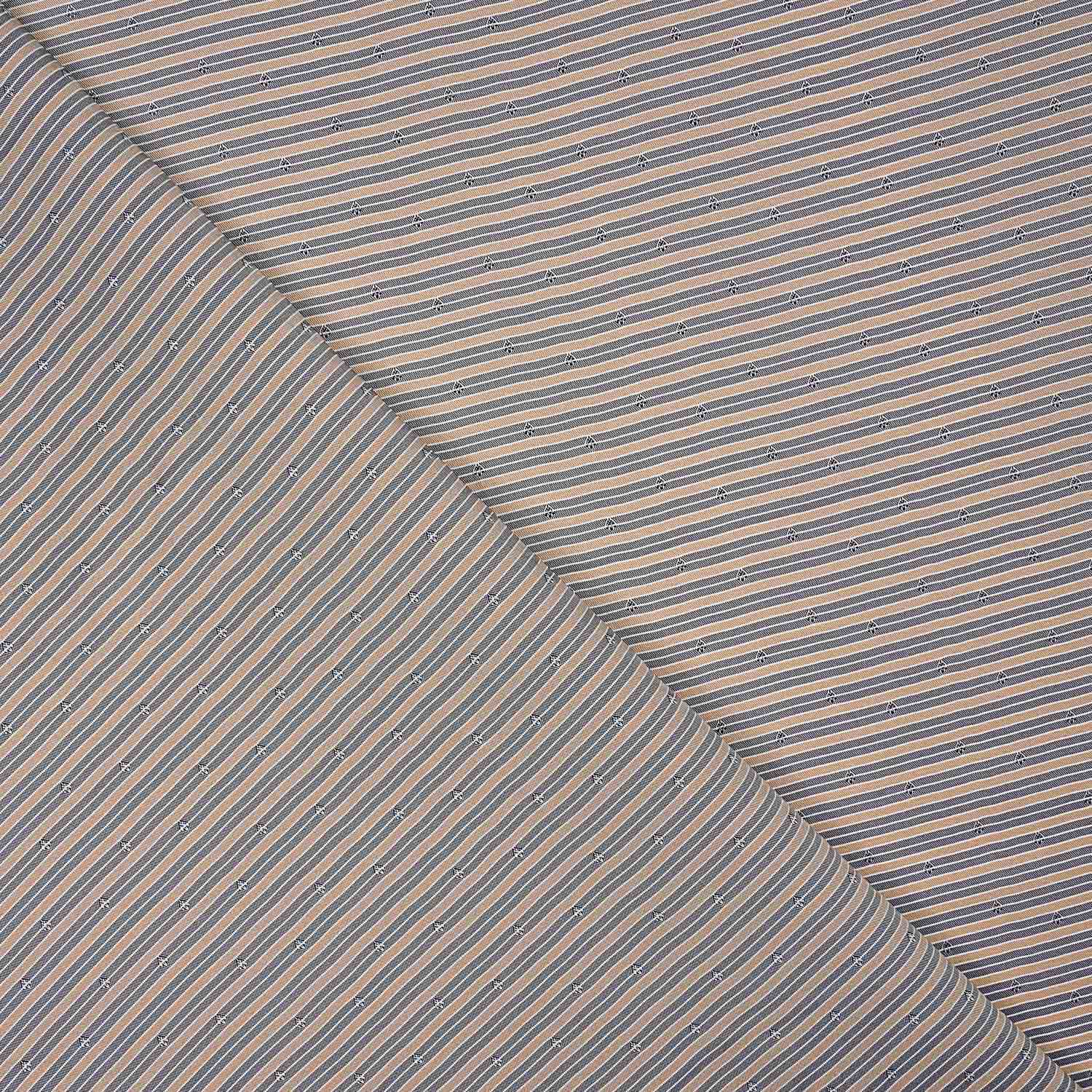 Brown Jacquard Striped Lining Remnant 180 x 140 cm - Ribes y Casals