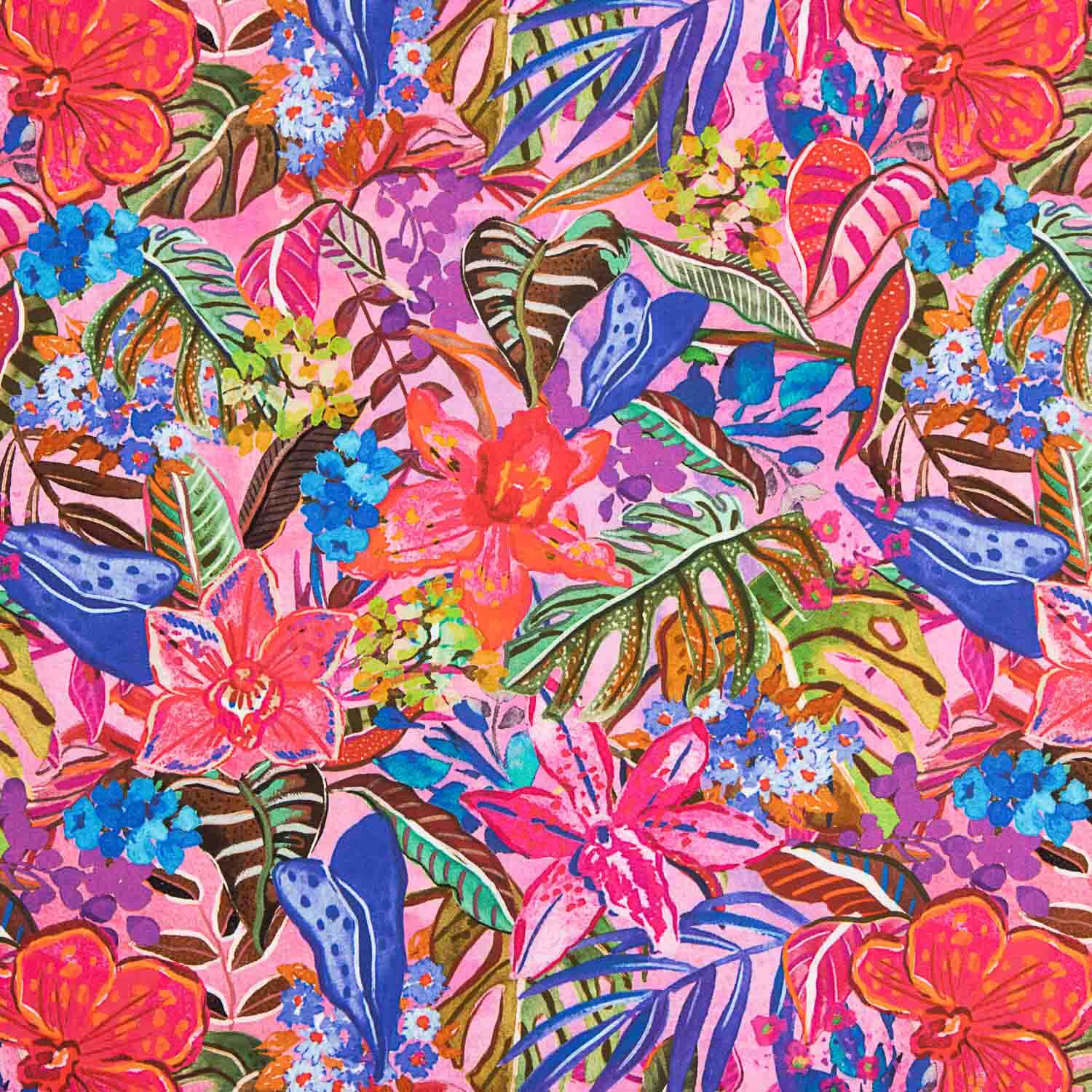 Fuchsia Jungle Print Viscose - Ribes y Casals