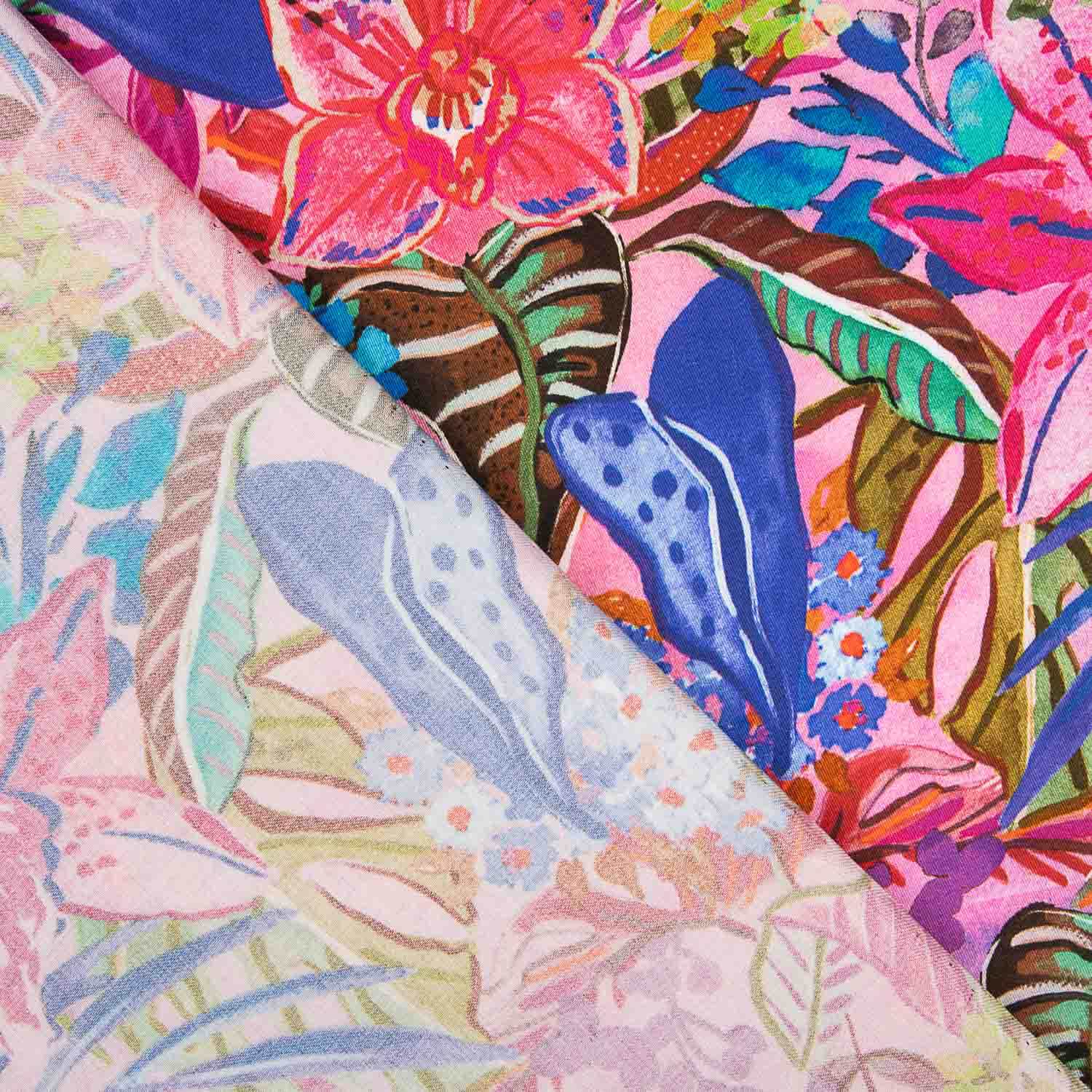 Fuchsia Jungle Print Viscose - Ribes y Casals