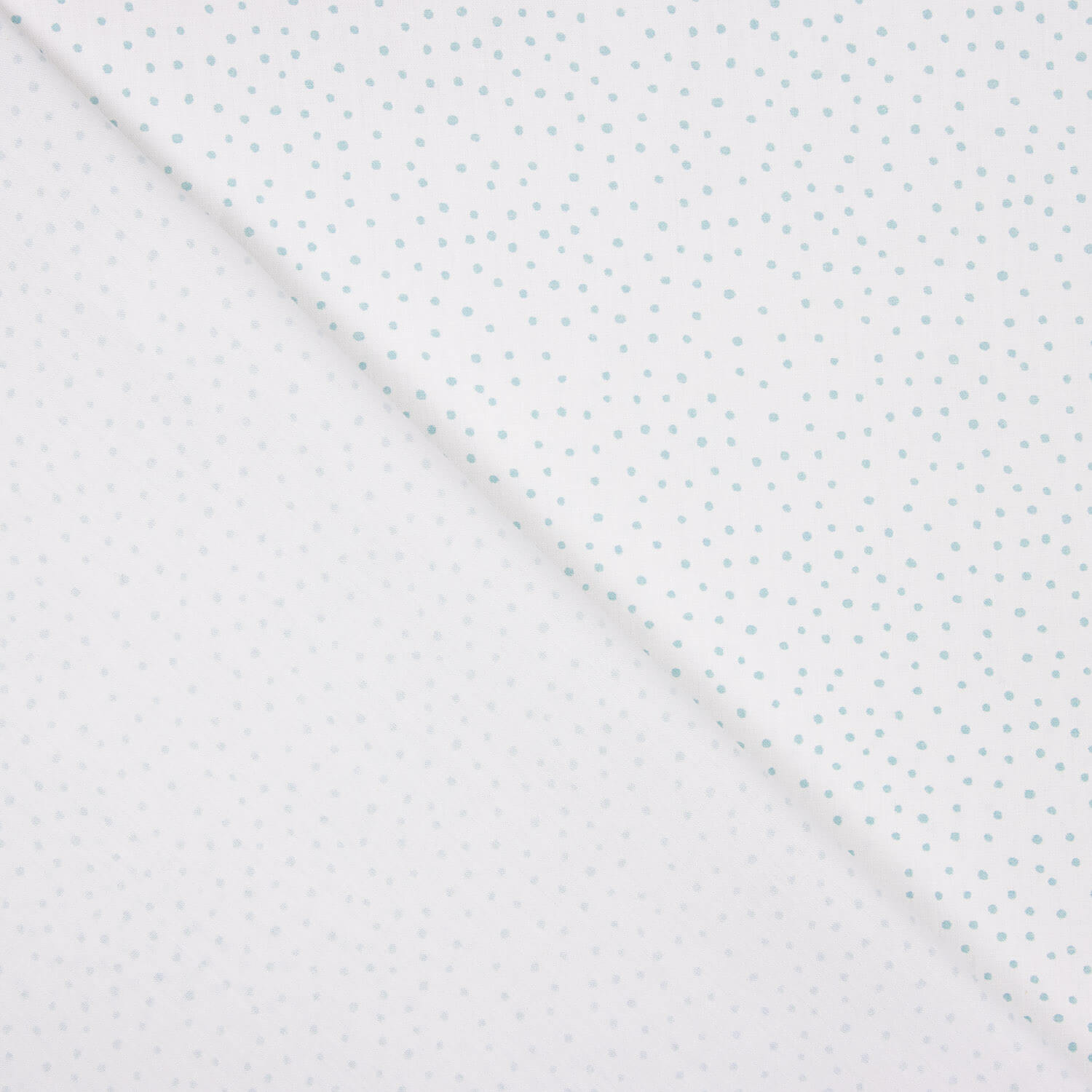 Turquoise and White Polka Dot Printed Calico - Ribes y Casals