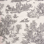 Resin-Coated Toile de Jouy Cotton – Black y White - Ribes y Casals