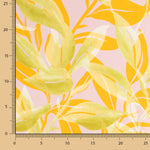 Retal Satén Estampado Palmar Rosado 110x140 cm - Ribes y Casals