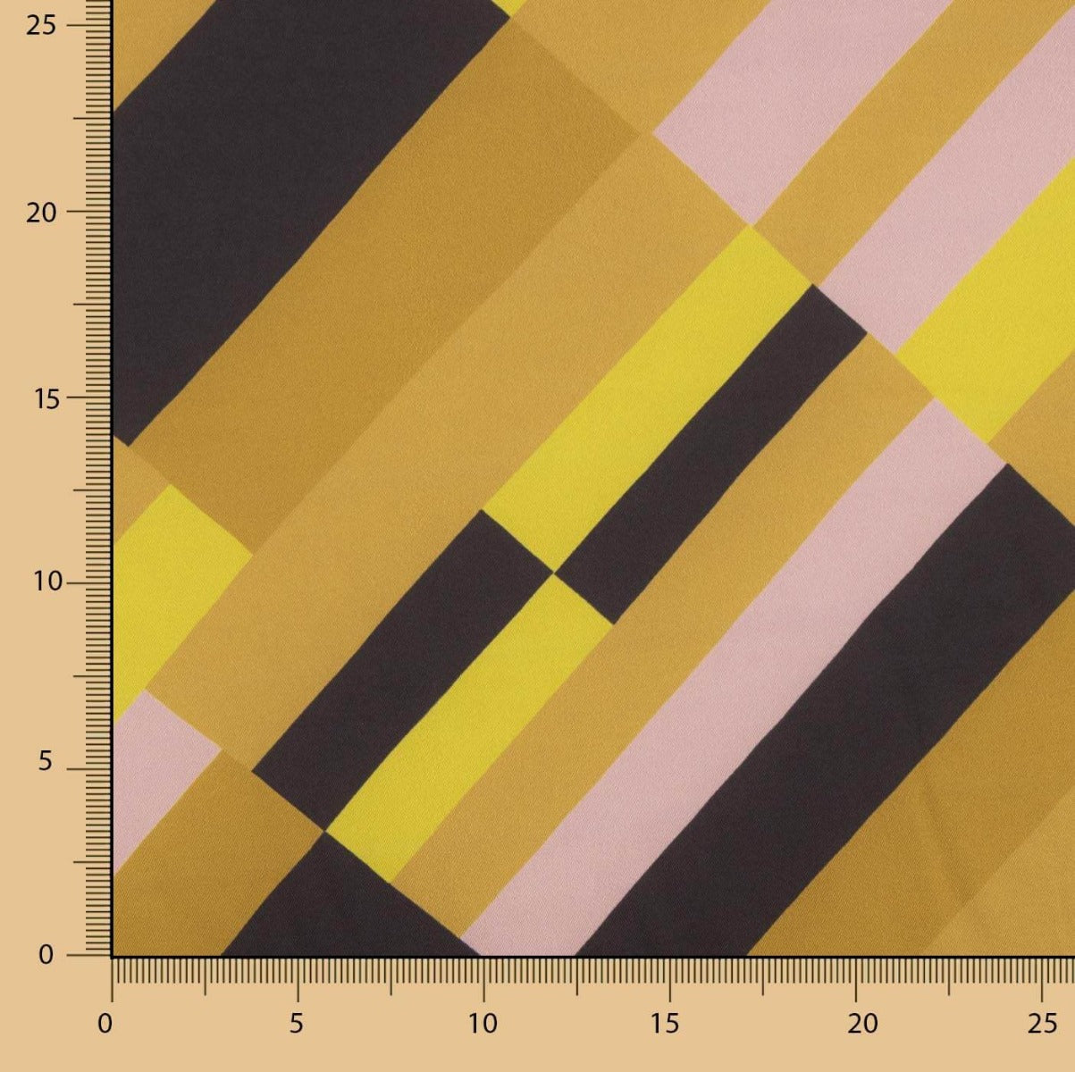 Retro Block Polyester Satin - Ribes y Casals