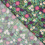 Navy Wild Garden Cotton Poplin - Ribes y Casals