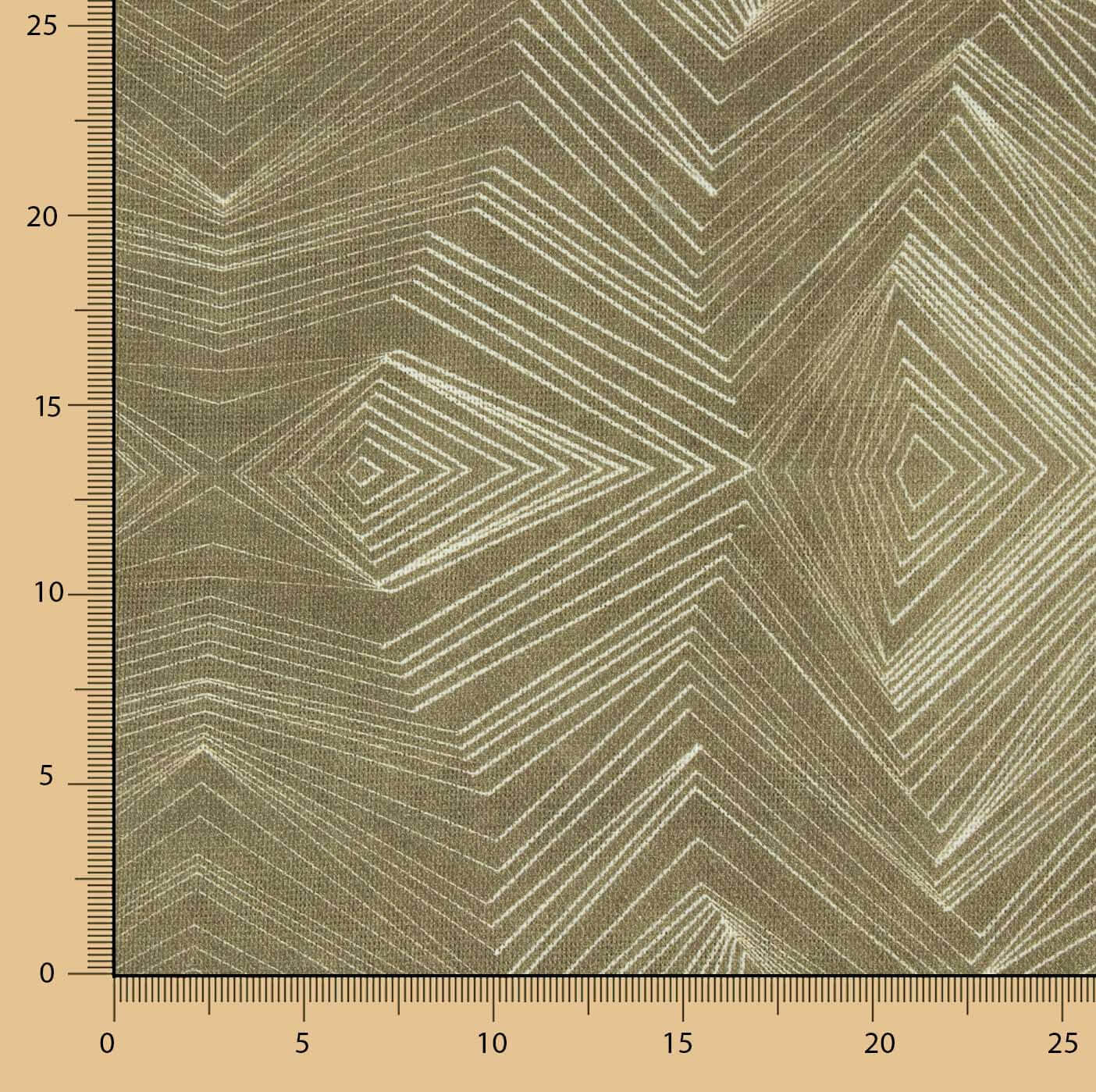 Linen and Jute Geometric Print Earth - Ribes y Casals