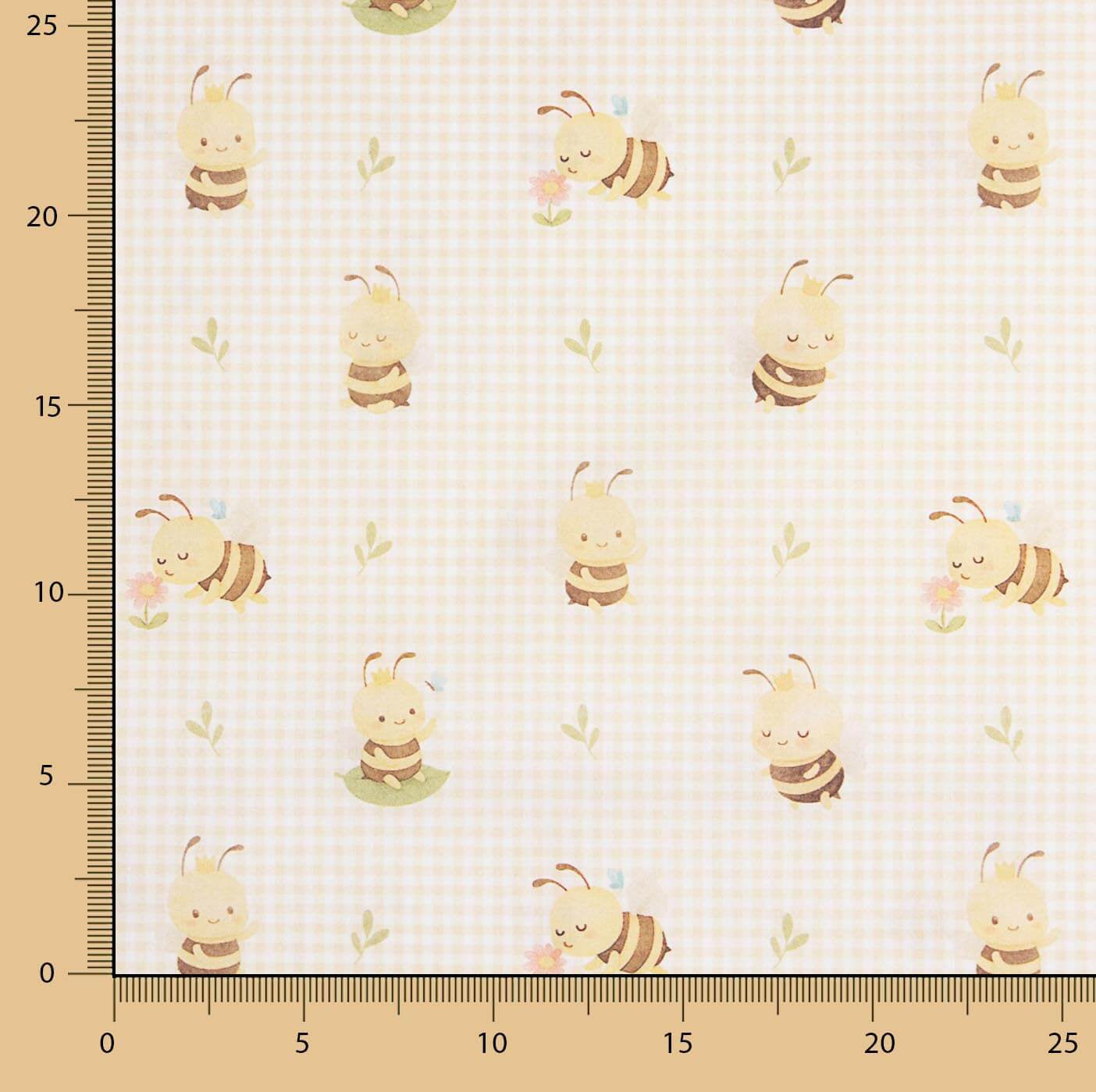 Sweet bees printed percale - Ribes y Casals