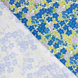 Intense Blue Floral Print Percale - Ribes y Casals