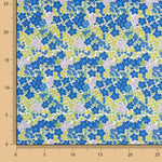 Intense Blue Floral Print Percale - Ribes y Casals