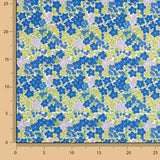 Intense Blue Floral Print Percale - Ribes y Casals