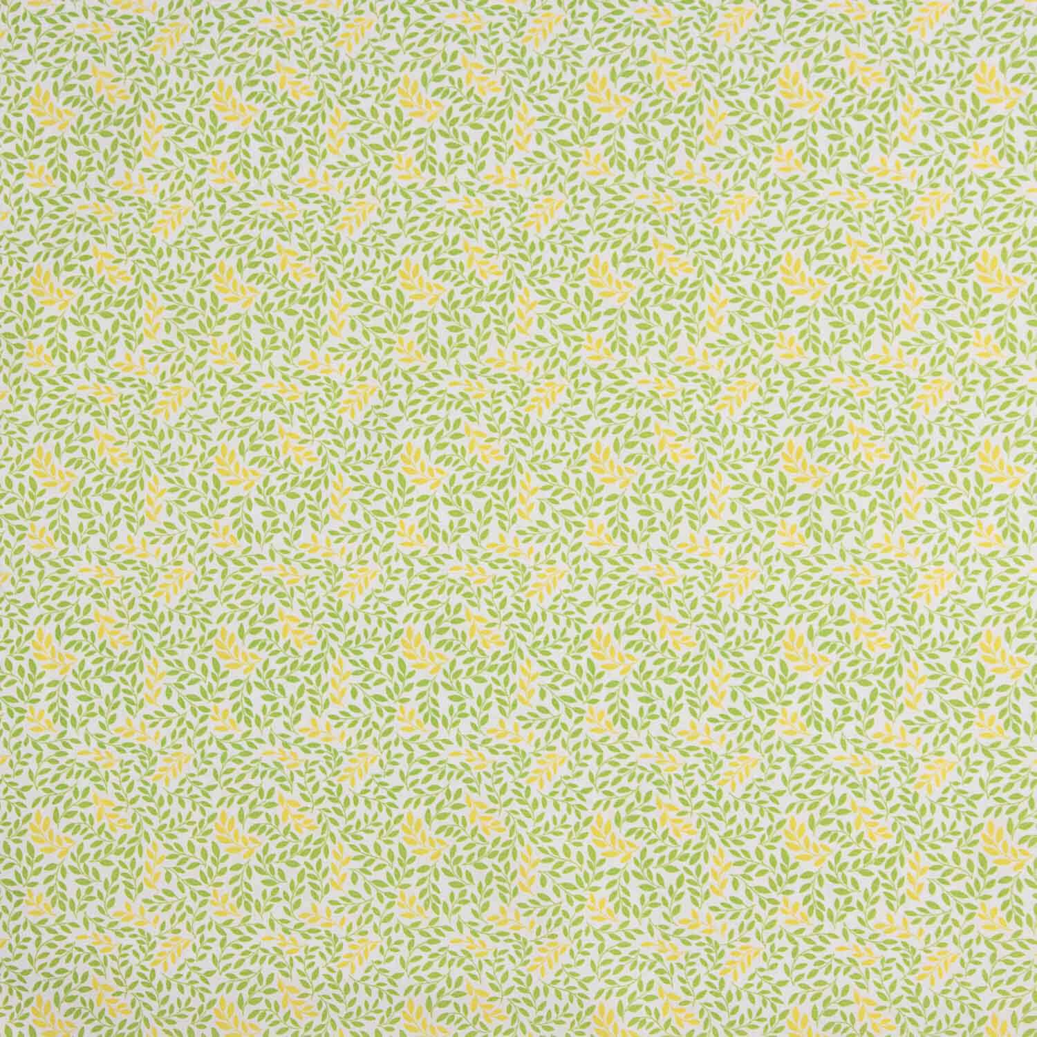 Yellow and Green Bouquet Printed Calico - Ribes y Casals