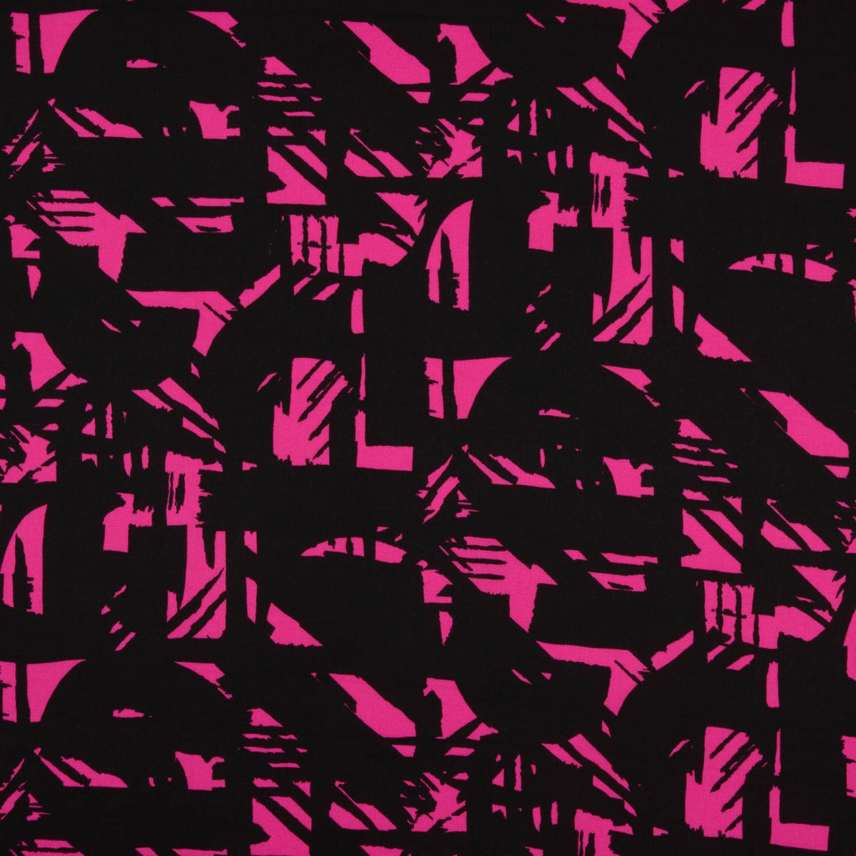 Fuchsia Graffiti Cotton Voile Fabric Remnant 100 x 145 cm - Ribes y Casals