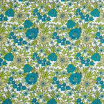 Fresh Turquoise Floral Print Calico - Ribes y Casals