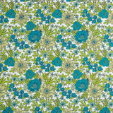 Fresh Turquoise Floral Print Calico - Ribes y Casals