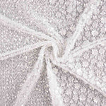 White Tulle Bridal Beading with Mini Flowers and Gradient Effect – Elegance - Ribes y Casals