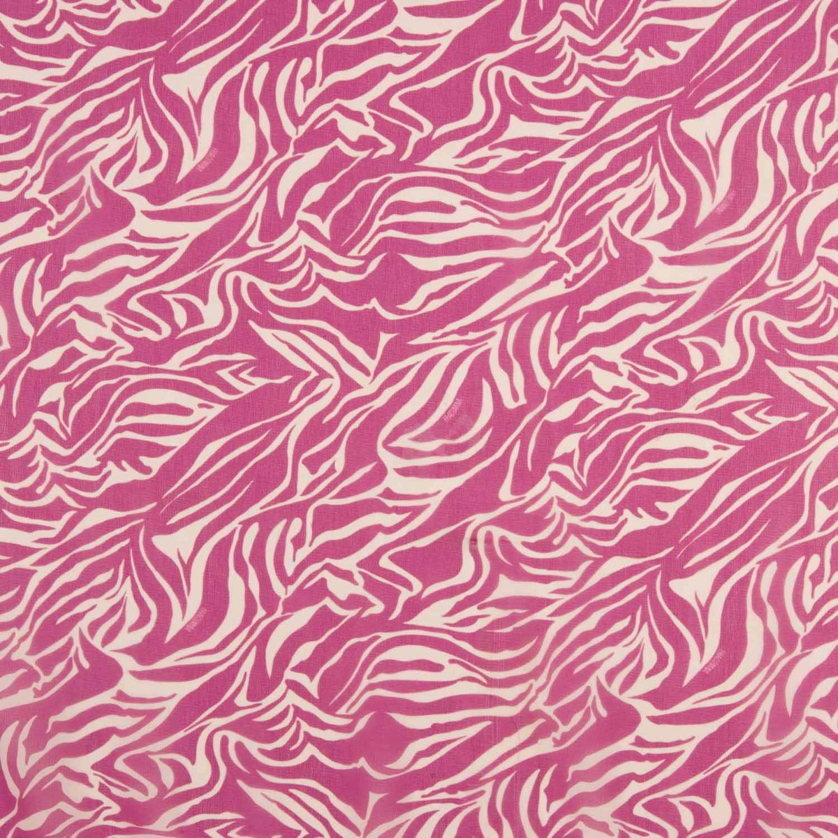 Fuchsia Zebra Print Polyester Chiffon - Ribes y Casals