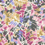 Wild Feather Print Crinkled Chiffon - Ribes y Casals