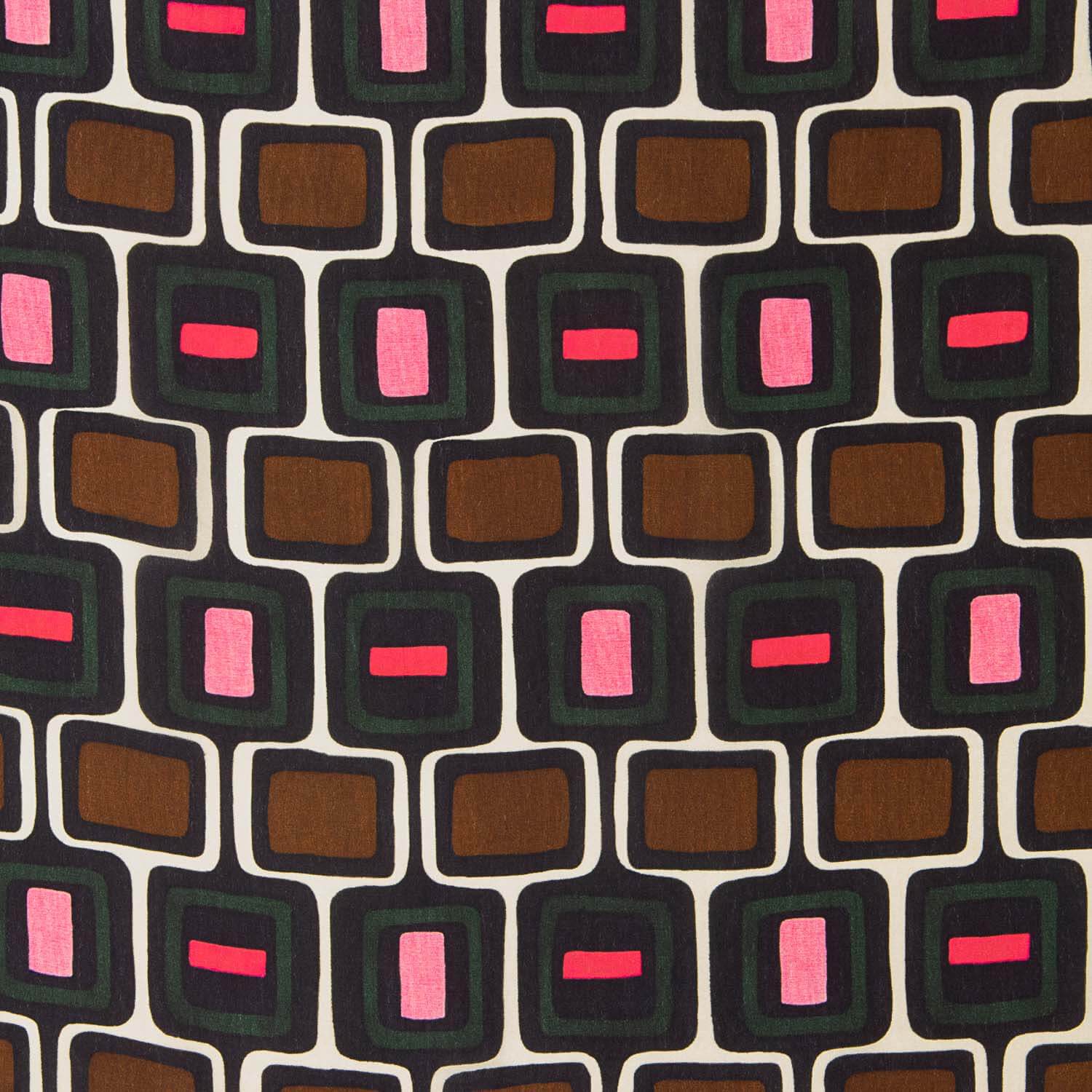 Retro Geometric Viscose Satin - Ribes y Casals