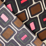 Retro Geometric Viscose Satin - Ribes y Casals
