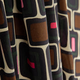 Retro Geometric Viscose Satin - Ribes y Casals
