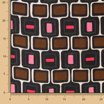 Retro Geometric Viscose Satin - Ribes y Casals