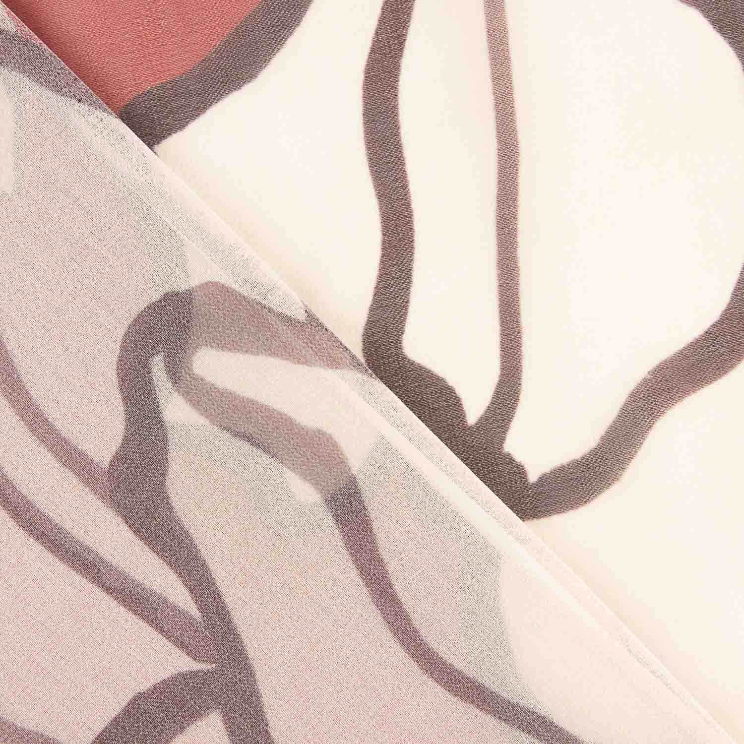 Terracotta Magnolia Printed Bambula Gauze - Ribes y Casals