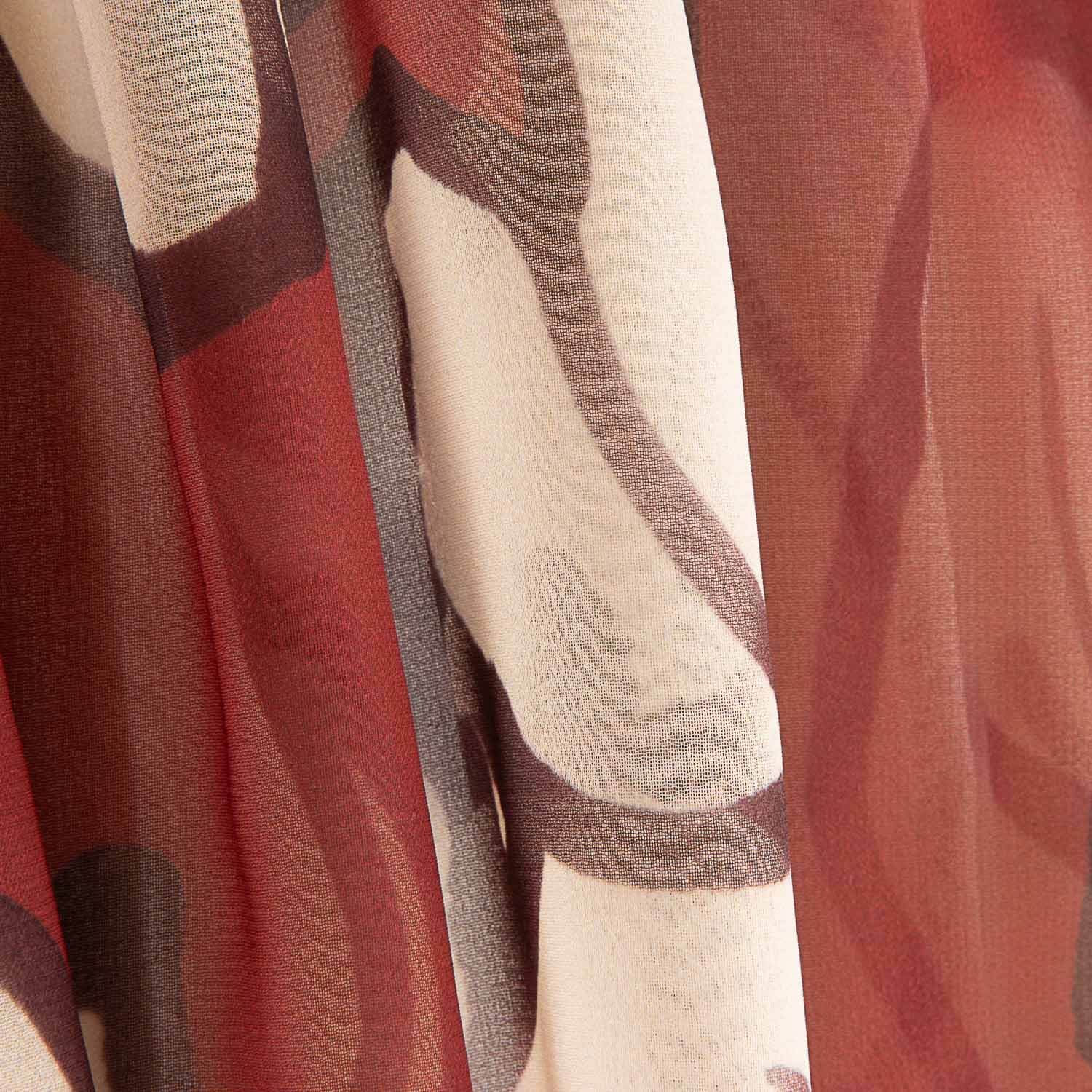 Terracotta Magnolia Printed Bambula Gauze - Ribes y Casals