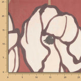 Terracotta Magnolia Printed Bambula Gauze - Ribes y Casals