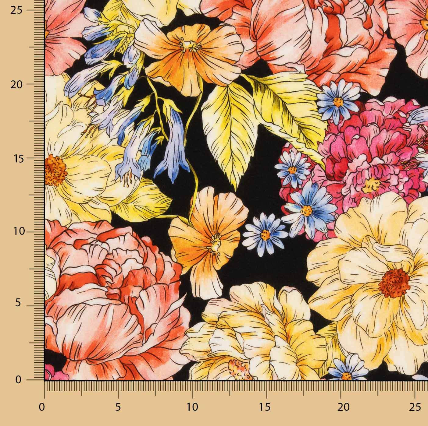Romantic Garden Printed Viscose - Ribes y Casals