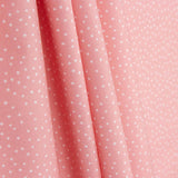 White and Strawberry Polka Dot Printed Calico - Ribes y Casals
