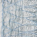 Soft Blue Tulle with Sequins and Fringes - Ribes y Casals