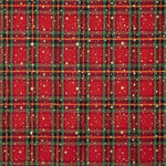 Christmas Tartan y Gold Stars Cotton Poplin - Ribes y Casals
