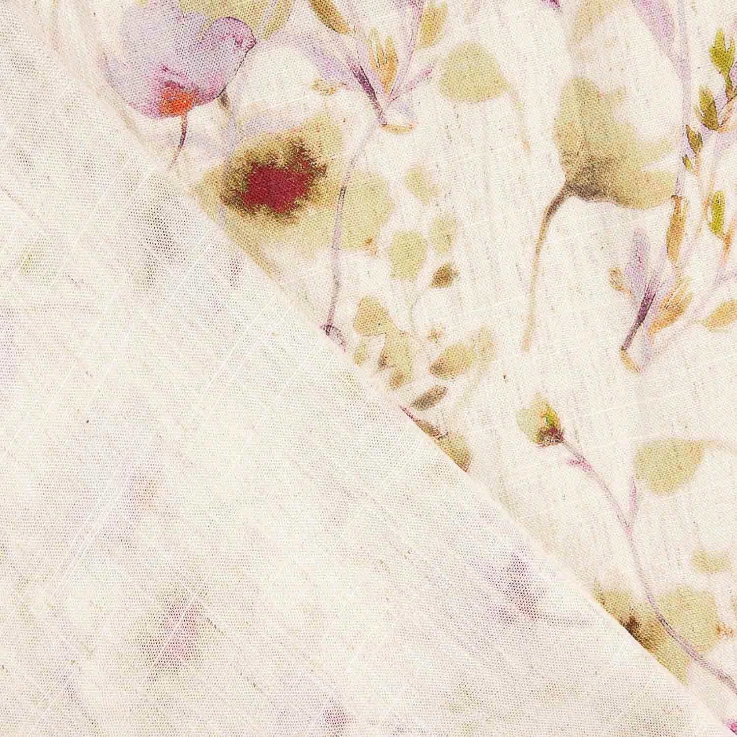 Soft Floral Print Viscose and Linen - Ribes y Casals
