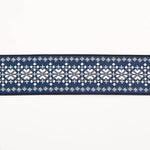 Navy Jacquard Fantasy Ribbon - Ribes y Casals