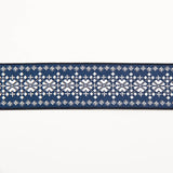 Navy Jacquard Fantasy Ribbon - Ribes y Casals