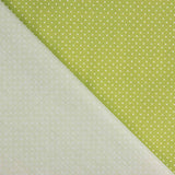 White Moon Print Calico with Pistachio Background - Ribes y Casals