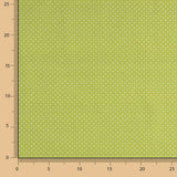 White Moon Print Calico with Pistachio Background - Ribes y Casals