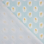 Green Water Floral Medallion Printed Calico - Ribes y Casals