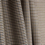 Wool-viscose blend, houndstooth pattern, brown and blue - Ribes y Casals