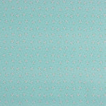White and Aqua Green Bouquet Print Calico - Ribes y Casals